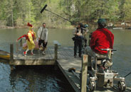 on the dock